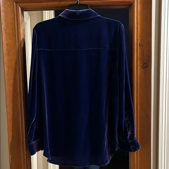 Sundance Midnight Blue Velvet Shirt - Picture 3 of 5